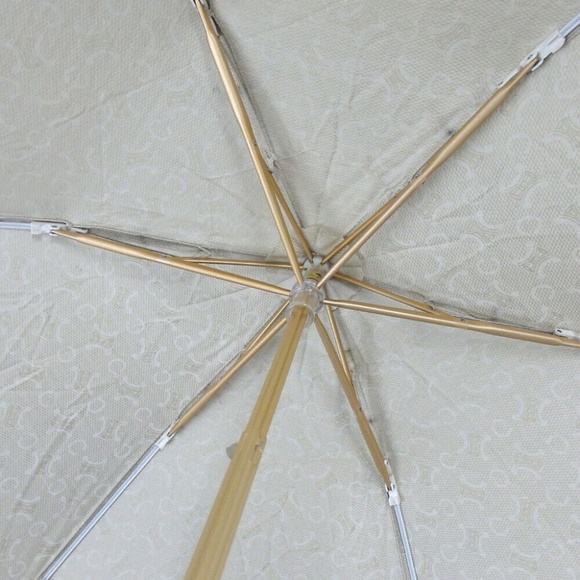 CELINE folded Macadam Monogram gold Beige Umbrella - Picture 8 of 8
